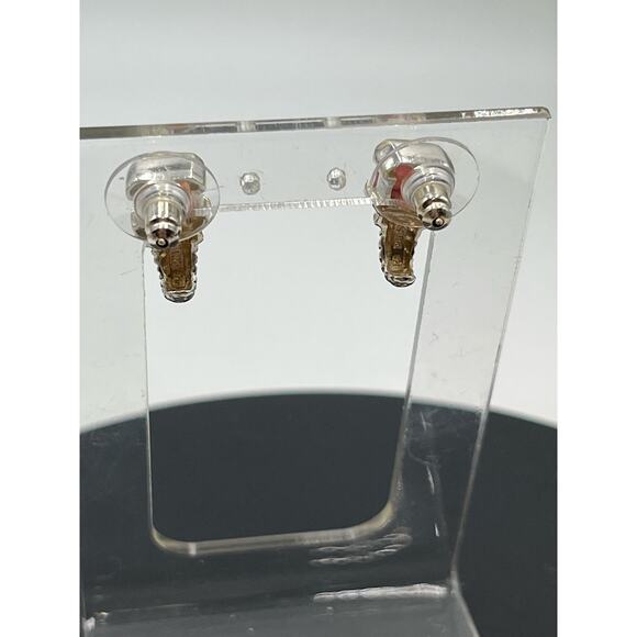 Signed Orange Citrine Sterling Silver 925, 14K yellow Gold Accent Shrimp Earring - Picture 11 of 14